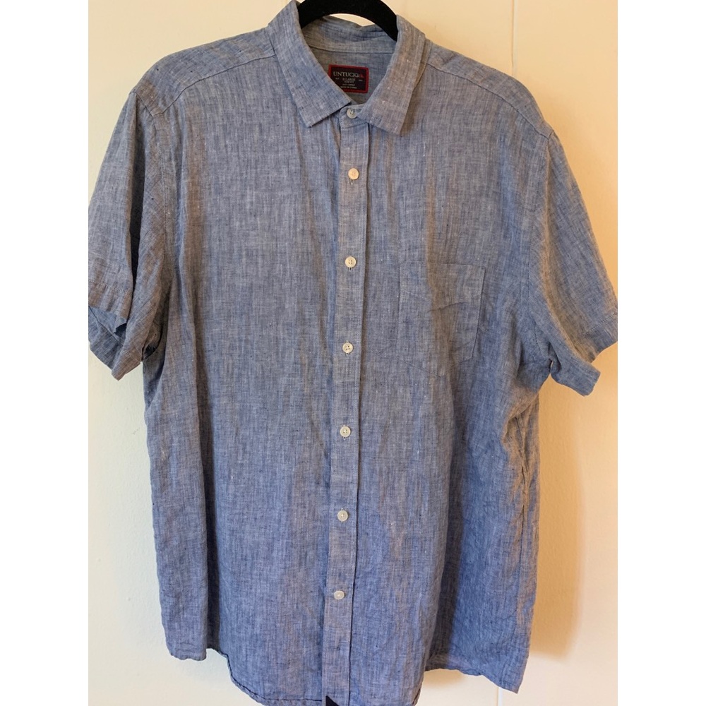 UNTUCKit short sleeve XL slim fit linen